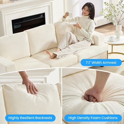 Canapé sectionnel Mixoy W56 Loveseat, tissu chenille Cloud Sleeper, canapés 2 places rembourrés confortables