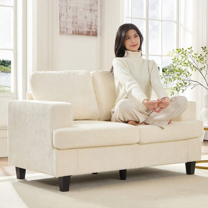 Canapé sectionnel Mixoy W56 Loveseat, tissu chenille Cloud Sleeper, canapés 2 places rembourrés confortables