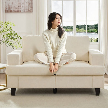 Canapé sectionnel Mixoy W56 Loveseat, tissu chenille Cloud Sleeper, canapés 2 places rembourrés confortables