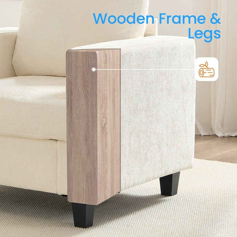 Canapé sectionnel Mixoy W56 Loveseat, tissu chenille Cloud Sleeper, canapés 2 places rembourrés confortables