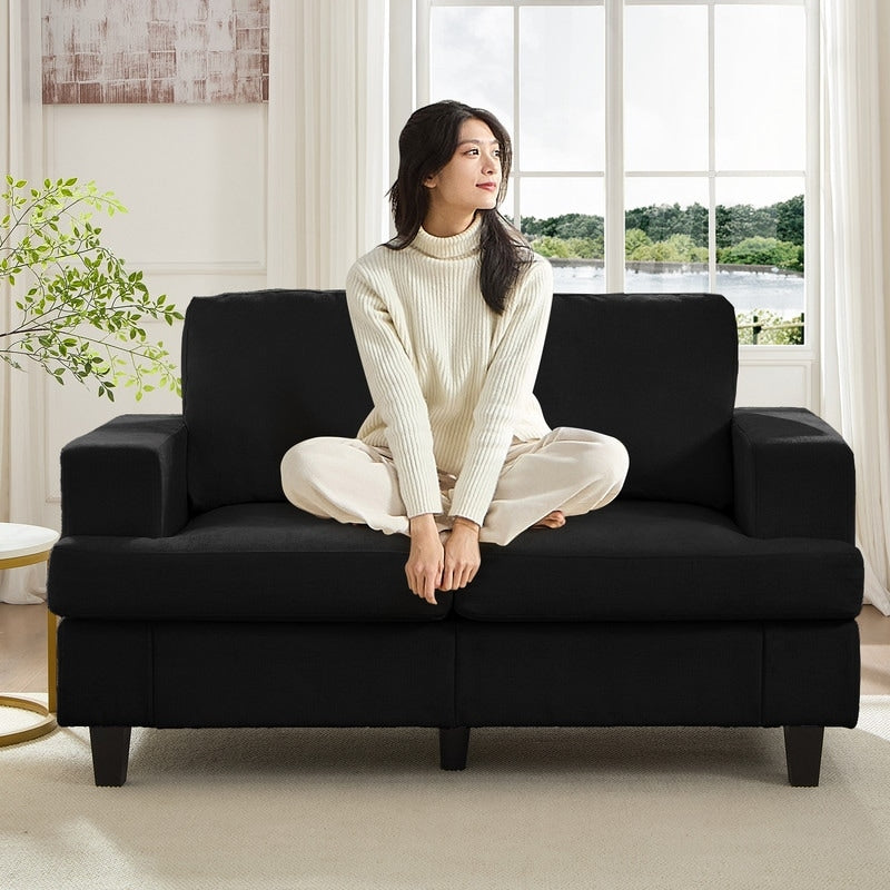 Canapé sectionnel Mixoy W56 Loveseat, tissu chenille Cloud Sleeper, canapés 2 places rembourrés confortables