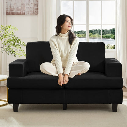 Canapé sectionnel Mixoy W56 Loveseat, tissu chenille Cloud Sleeper, canapés 2 places rembourrés confortables