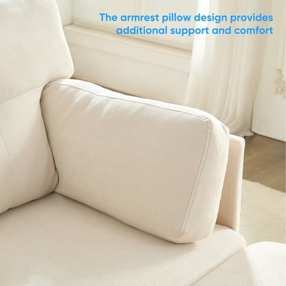 Canapé sectionnel Mixoy W87 en U, canapé convertible 4 places en velours avec poufs de rangement amovibles