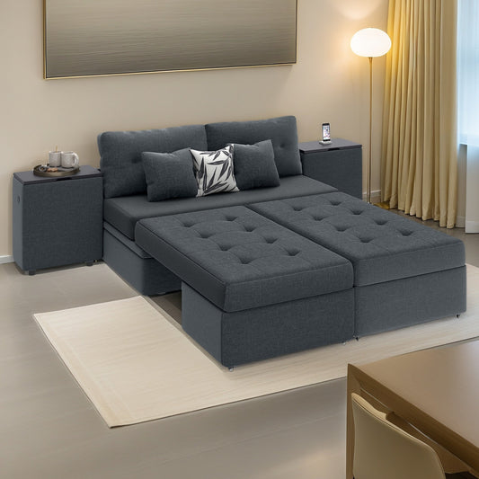 Canapé-lit multifonctionnel 5 en 1 Moasis, canapé pliant moderne