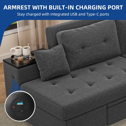 Canapé-lit multifonctionnel 5 en 1 Moasis, canapé pliant moderne