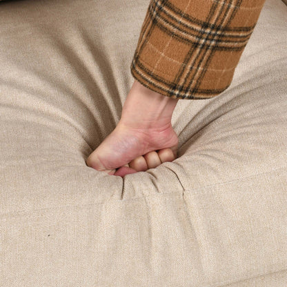 Canapé 3 places rembourré Moasis 80 avec 2 coussins et poches latérales pour le salon