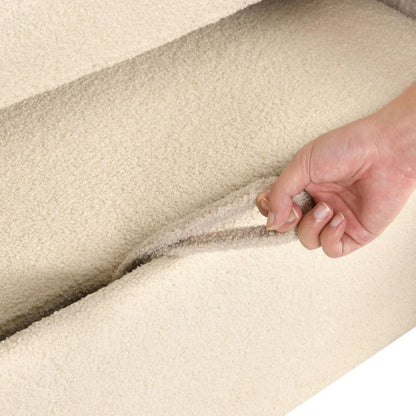 Canapé-lit sectionnel réversible 3 places en forme de L Moasis avec rangement et coussins