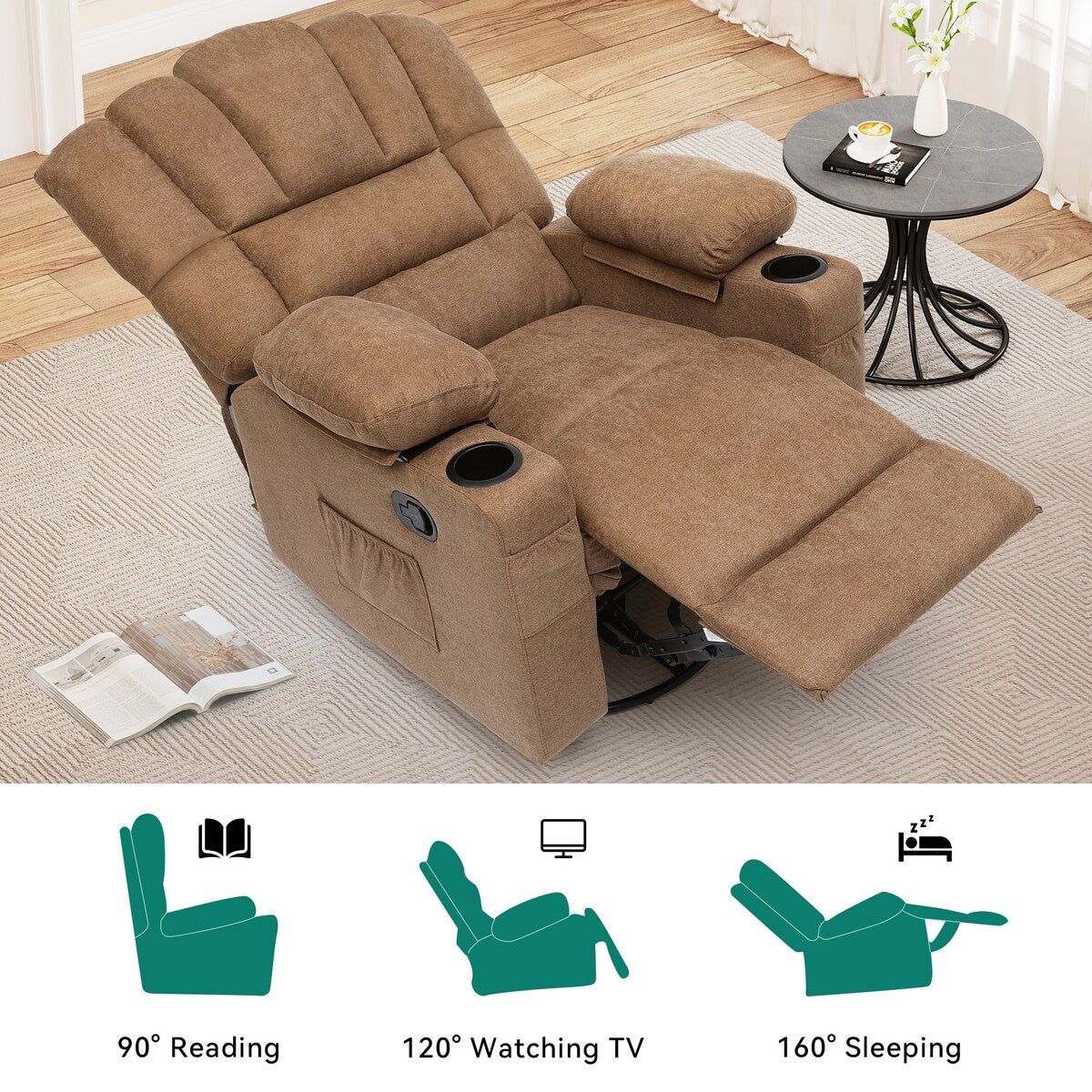 Fauteuil inclinable pivotant manuel Moasis pour personnes âgées