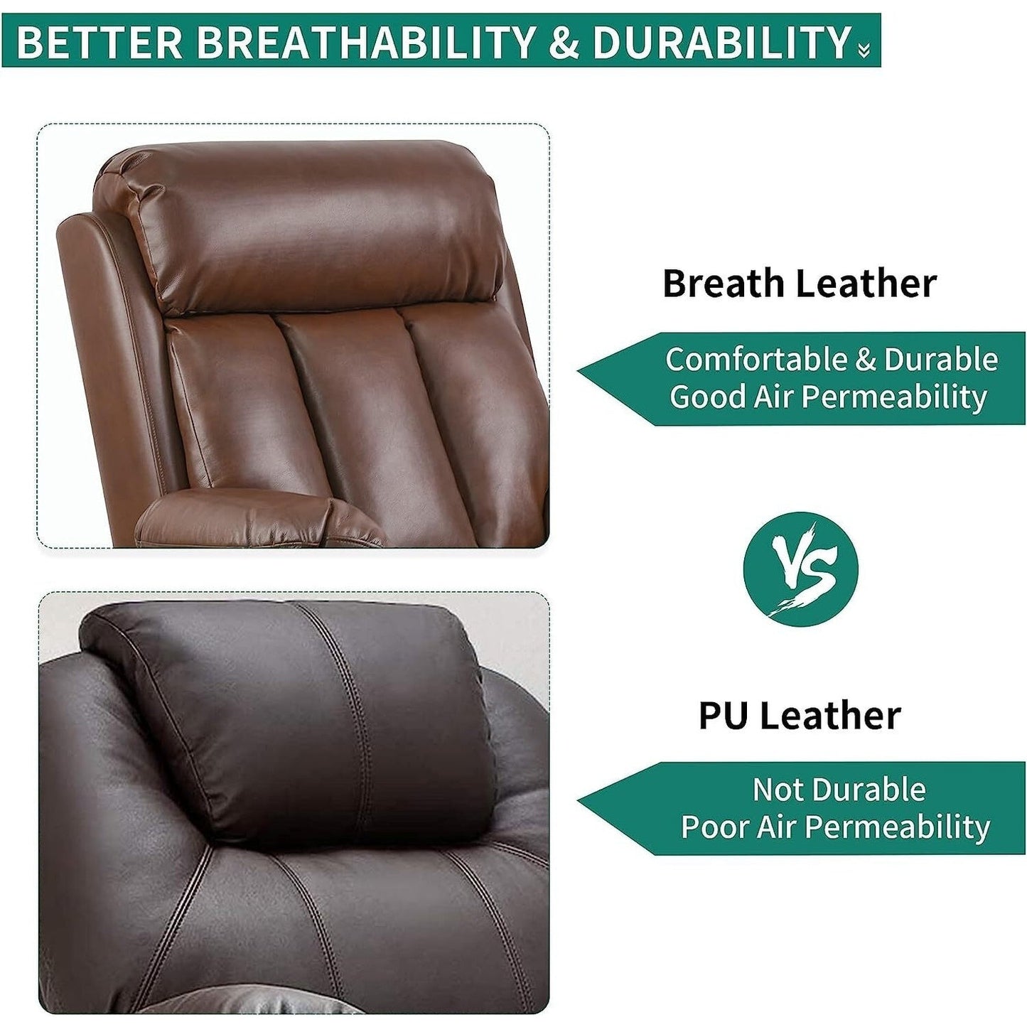 Fauteuil inclinable électrique Moasis avec massage et chaleur