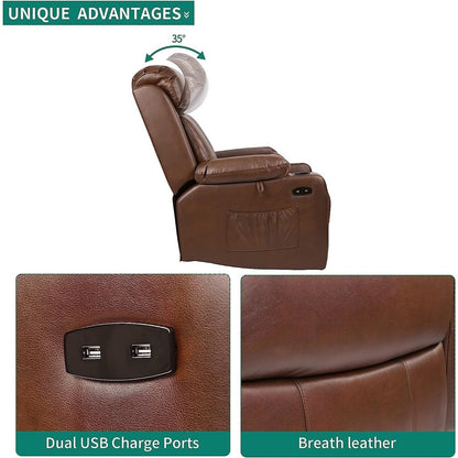 Fauteuil inclinable électrique Moasis avec massage et chaleur