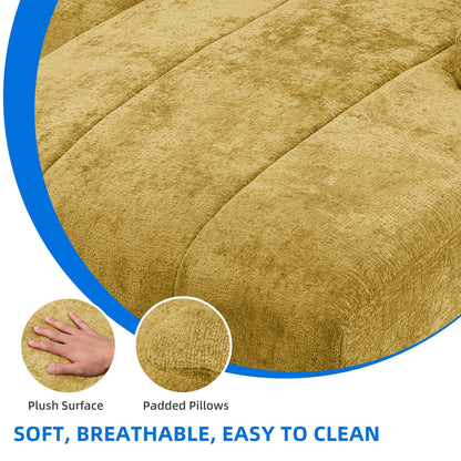 Canapés sectionnels Moasis en U, canapé modulaire moderne en chenille - 45,6 L x 106,3 L x 26,7 H