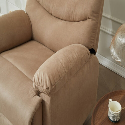 Fauteuil inclinable manuel Mocha, accoudoirs en coussin pour chambre à coucher