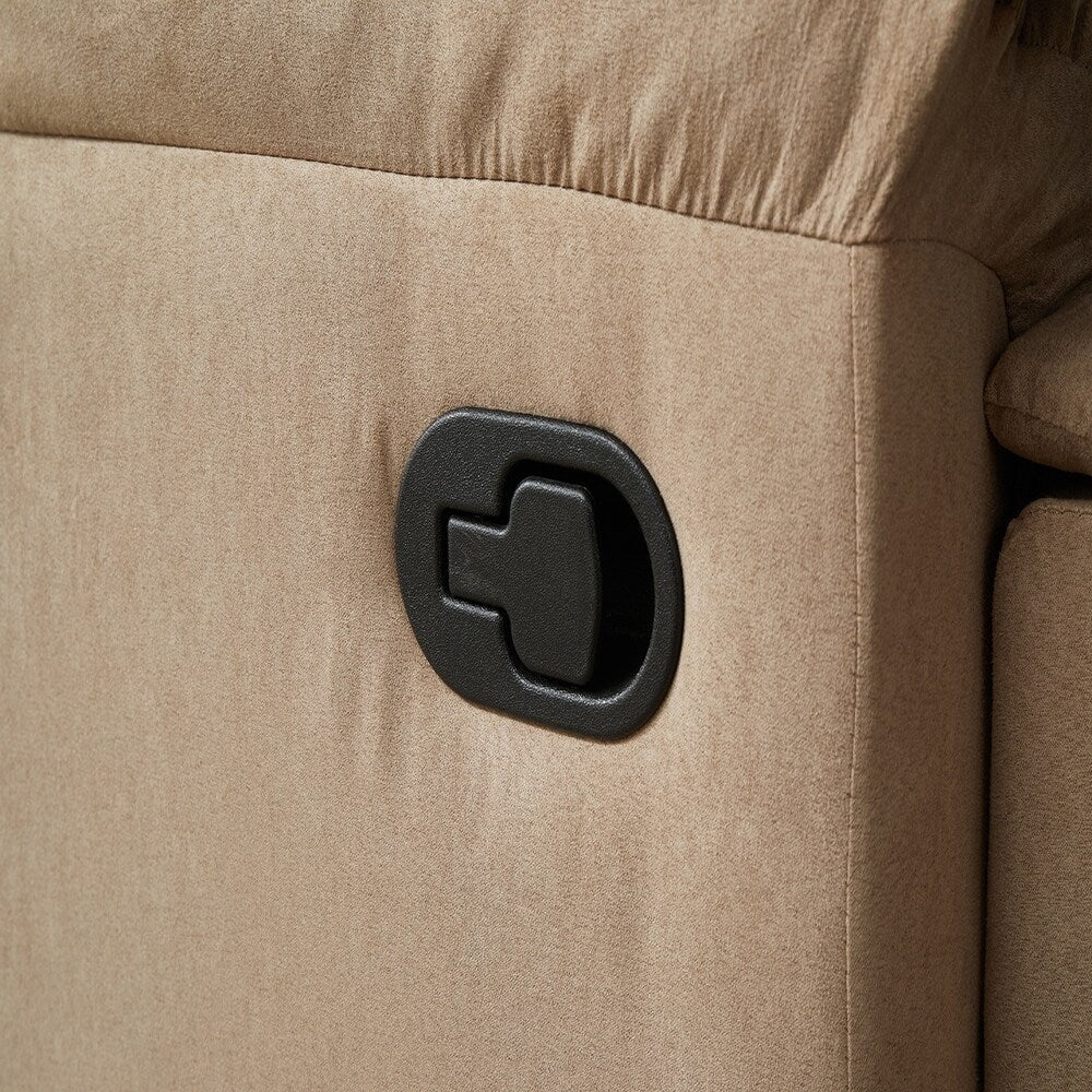 Fauteuil inclinable manuel Mocha, accoudoirs en coussin pour chambre à coucher