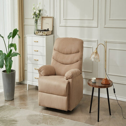Fauteuil inclinable manuel Mocha, accoudoirs en coussin pour chambre à coucher