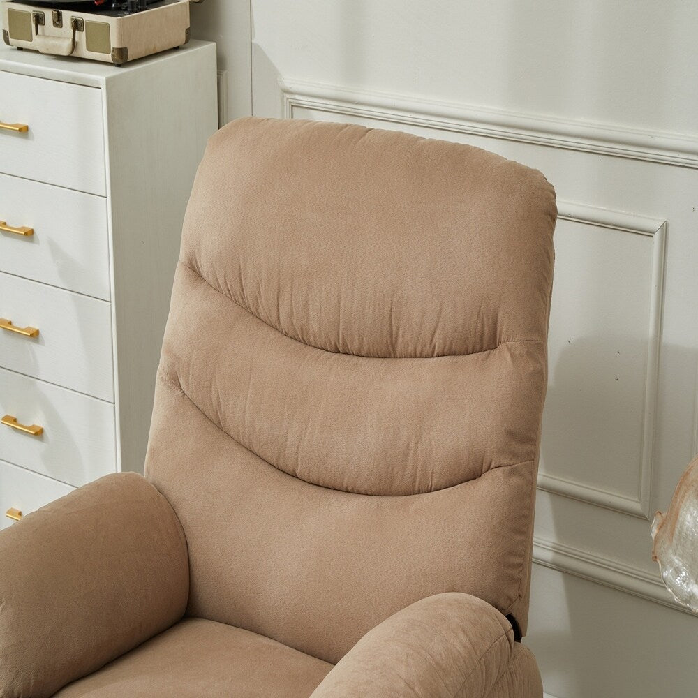 Fauteuil inclinable manuel Mocha, accoudoirs en coussin pour chambre à coucher