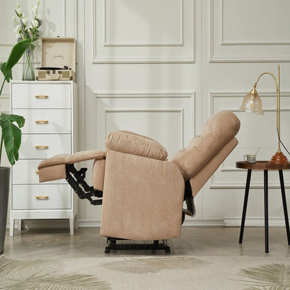 Fauteuil inclinable manuel Mocha, accoudoirs en coussin pour chambre à coucher