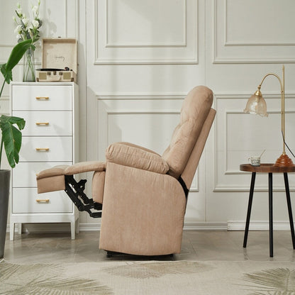 Fauteuil inclinable manuel Mocha, accoudoirs en coussin pour chambre à coucher