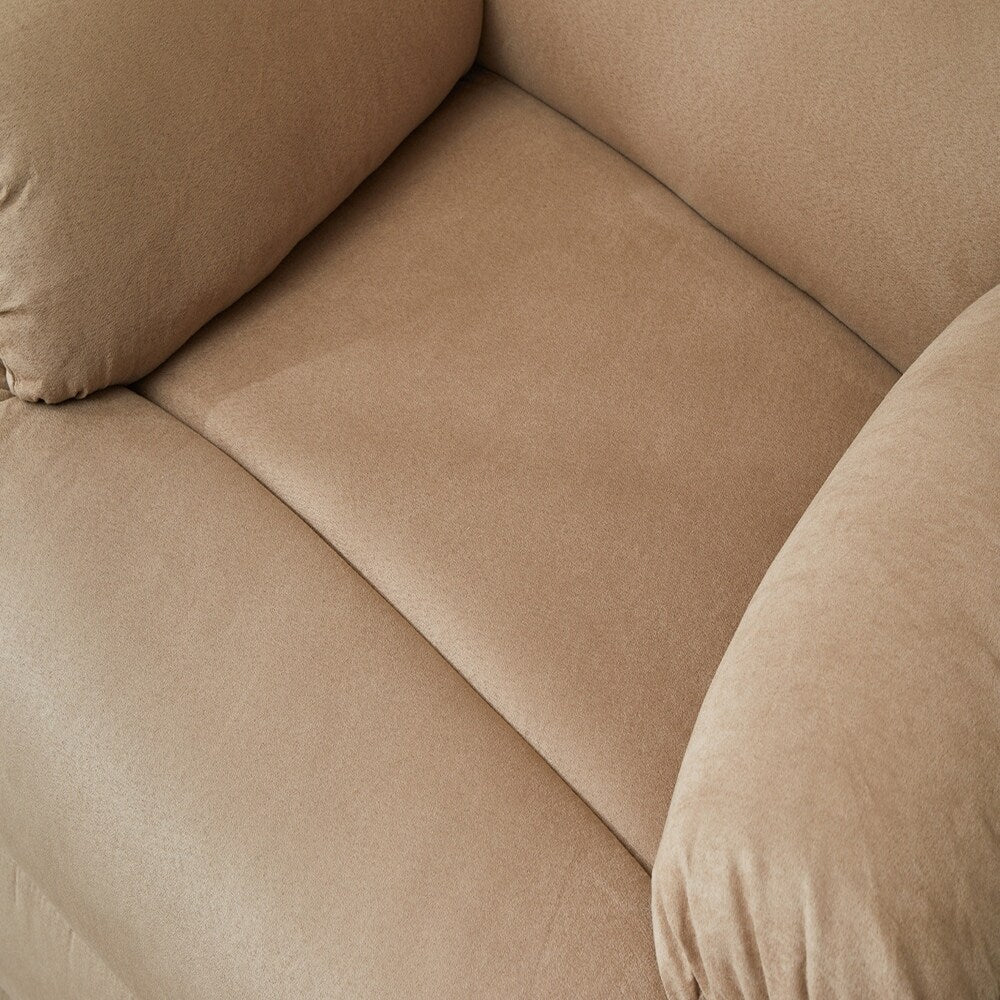 Fauteuil inclinable manuel Mocha, accoudoirs en coussin pour chambre à coucher