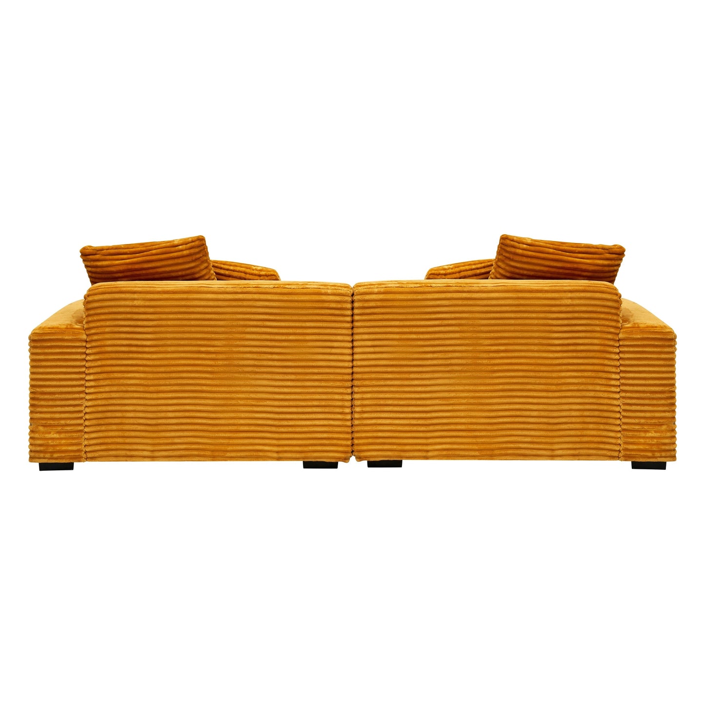 Canapé 4 places moderne en velours côtelé 104,72 avec 4 coussins décoratifs pour le salon