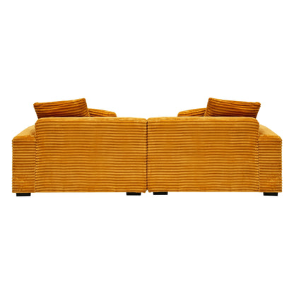 Canapé 4 places moderne en velours côtelé 104,72 avec 4 coussins décoratifs pour le salon