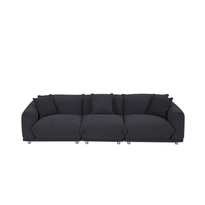 Canapé 3 places surdimensionné moderne 111 avec pieds en métal et cadre en bois massif pour le salon