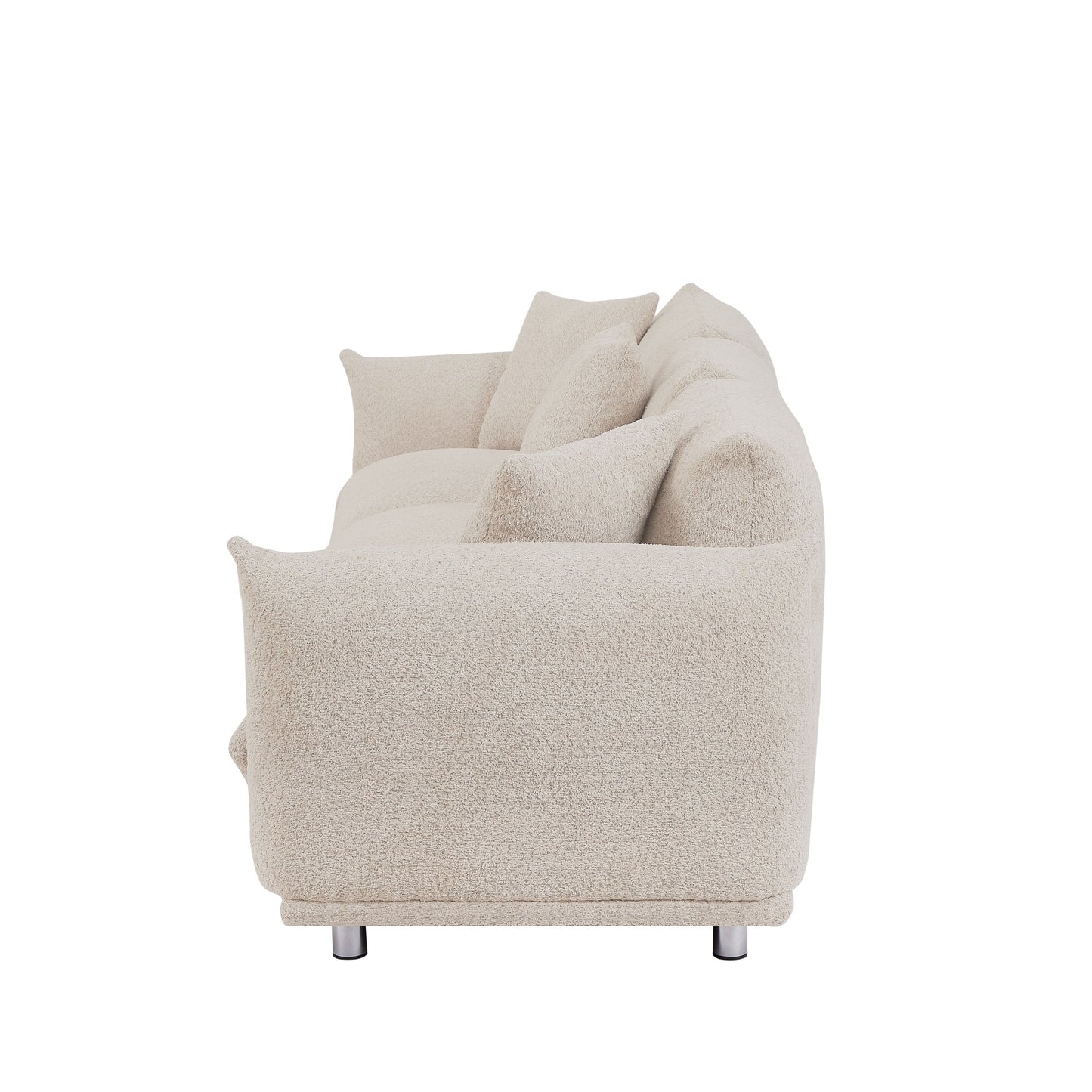 Canapé 3 places surdimensionné moderne 111 avec pieds en métal et cadre en bois massif pour le salon