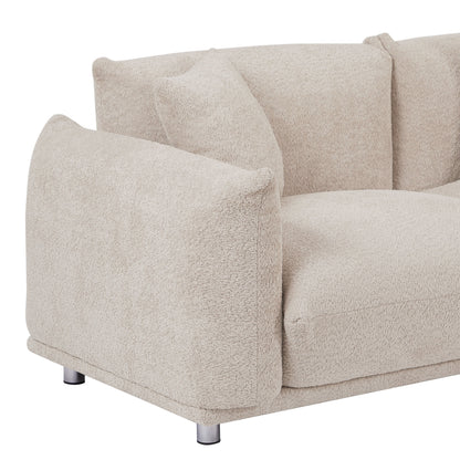 Canapé 3 places surdimensionné moderne 111 avec pieds en métal et cadre en bois massif pour le salon