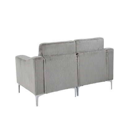 Canapé modulable moderne à 2 places en velours côtelé pour salon ou bureau