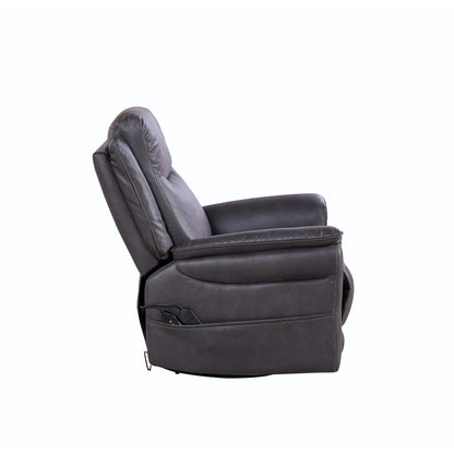 Fauteuil inclinable électrique pivotant à 240 degrés moderne avec support lombaire chauffant, massage par vibrations et repose-pieds extensible