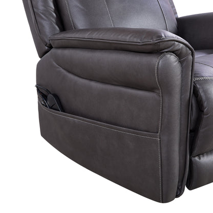Fauteuil inclinable électrique pivotant à 240 degrés moderne avec support lombaire chauffant, massage par vibrations et repose-pieds extensible
