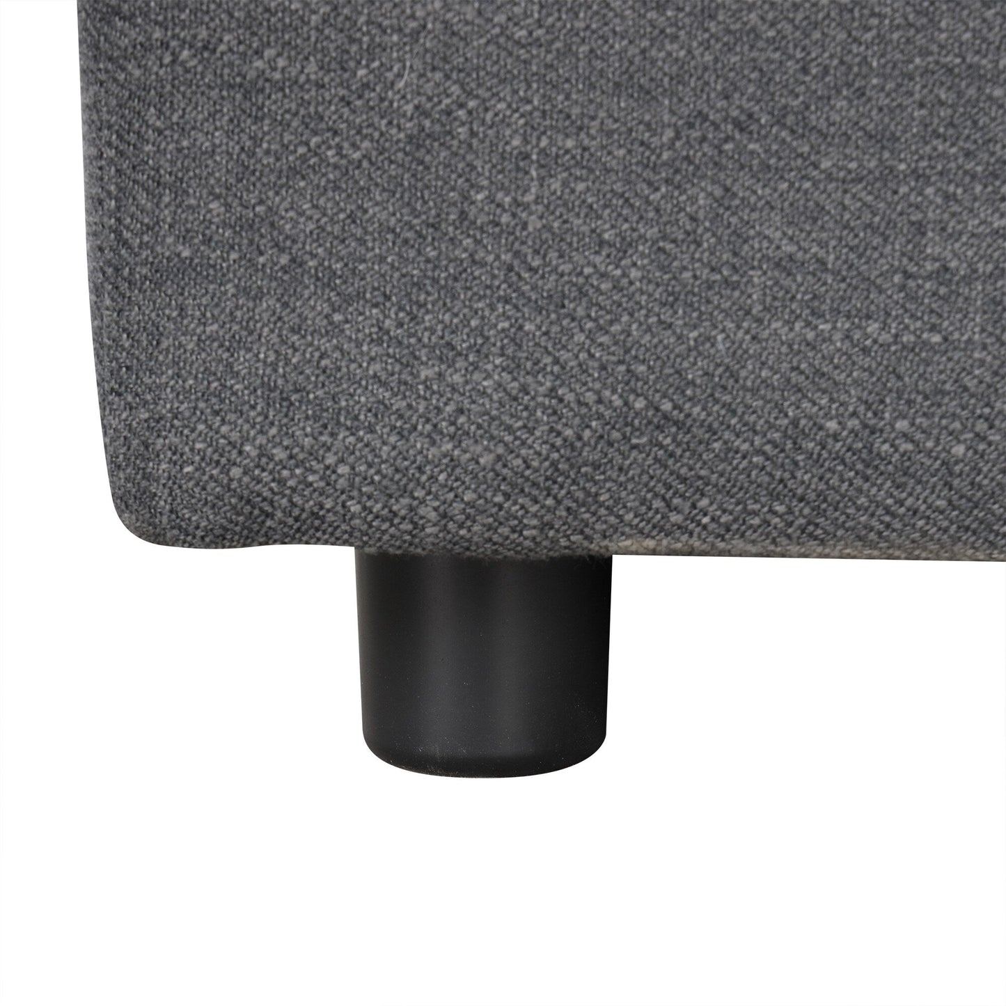 Canapé sectionnel moderne 3 places en L avec revêtement en lin, coussins amovibles et coussins lombaires pour salon ou bureau