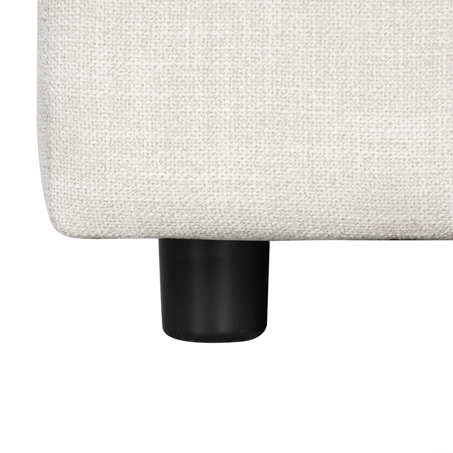 Canapé sectionnel moderne 3 places en L avec revêtement en lin, coussins amovibles et coussins lombaires pour salon ou bureau