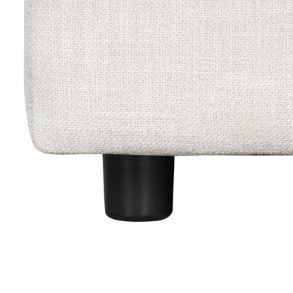 Canapé sectionnel moderne 3 places en L avec revêtement en lin, coussins amovibles et coussins lombaires pour salon ou bureau