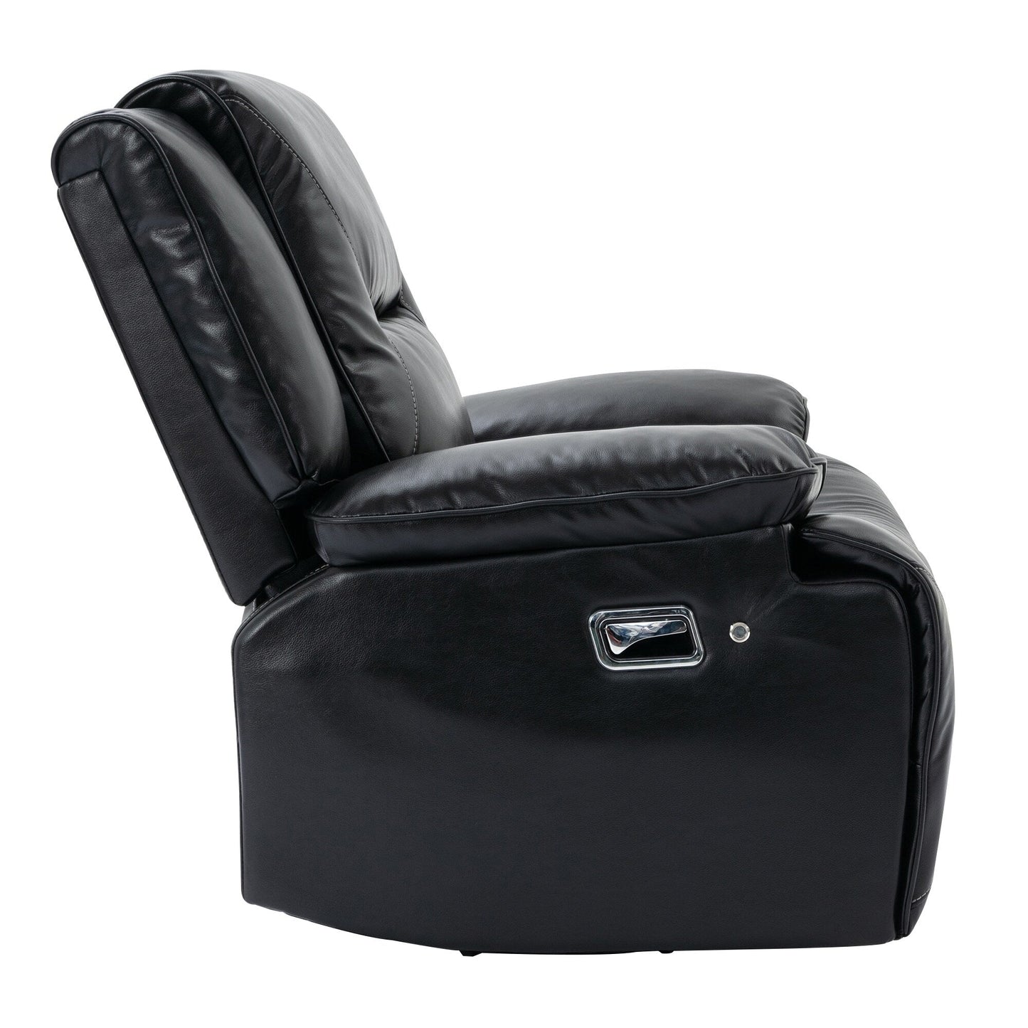 Fauteuil inclinable manuel pivotant à 360° moderne, fauteuil inclinable home cinéma avec bande lumineuse LED, canapé simple inclinable manuel