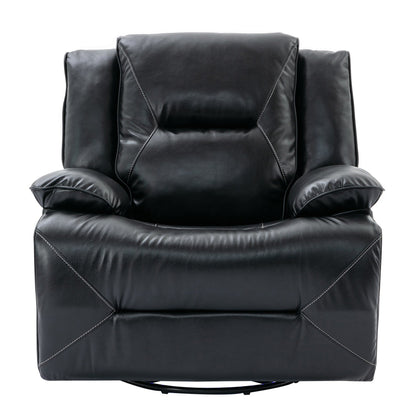Fauteuil inclinable manuel pivotant à 360° moderne, fauteuil inclinable home cinéma avec bande lumineuse LED, canapé simple inclinable manuel