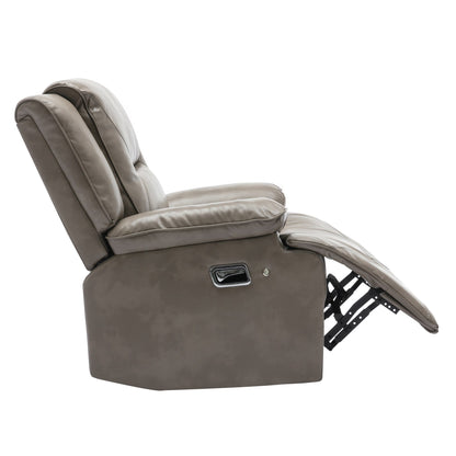 Fauteuil inclinable manuel pivotant à 360° moderne, fauteuil inclinable home cinéma avec bande lumineuse LED, canapé simple inclinable manuel