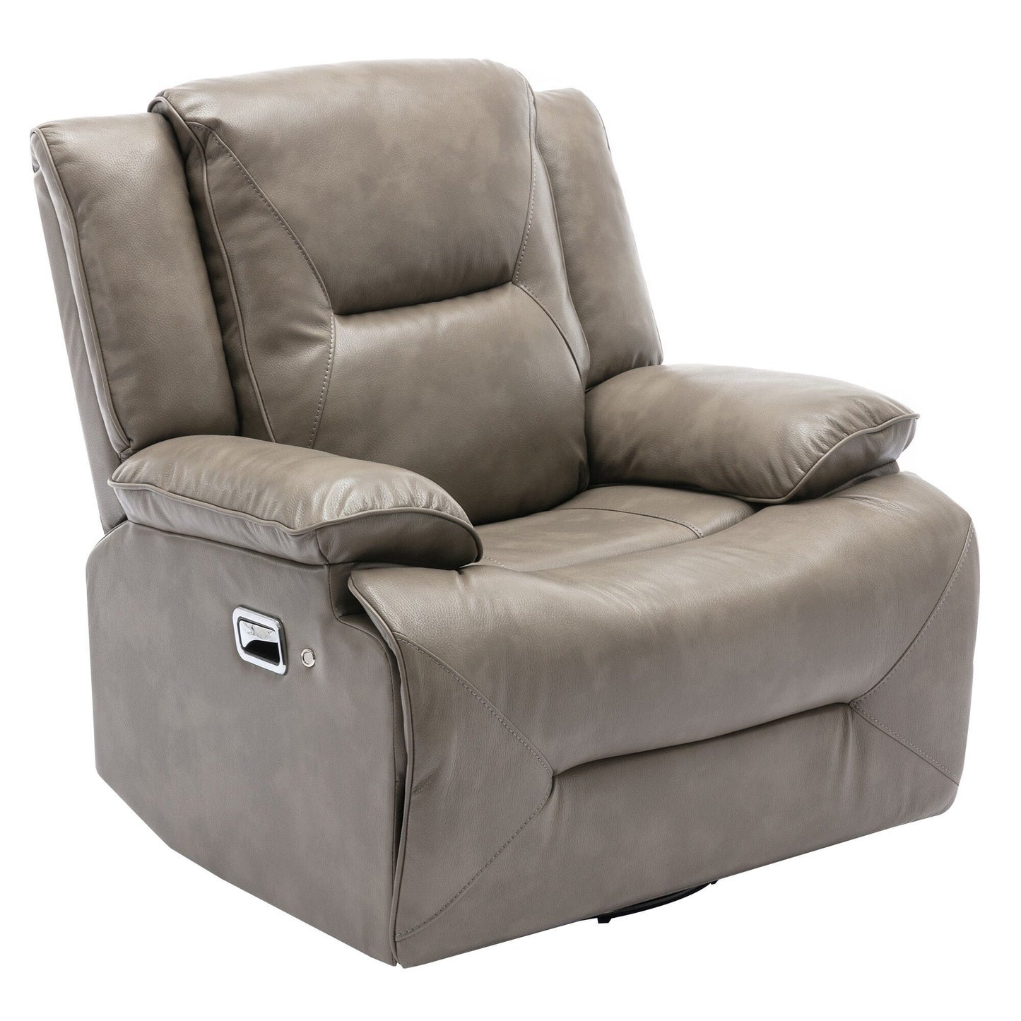 Fauteuil inclinable manuel pivotant à 360° moderne, fauteuil inclinable home cinéma avec bande lumineuse LED, canapé simple inclinable manuel