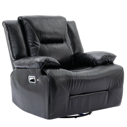 Fauteuil inclinable manuel pivotant à 360° moderne, fauteuil inclinable home cinéma avec bande lumineuse LED, canapé simple inclinable manuel