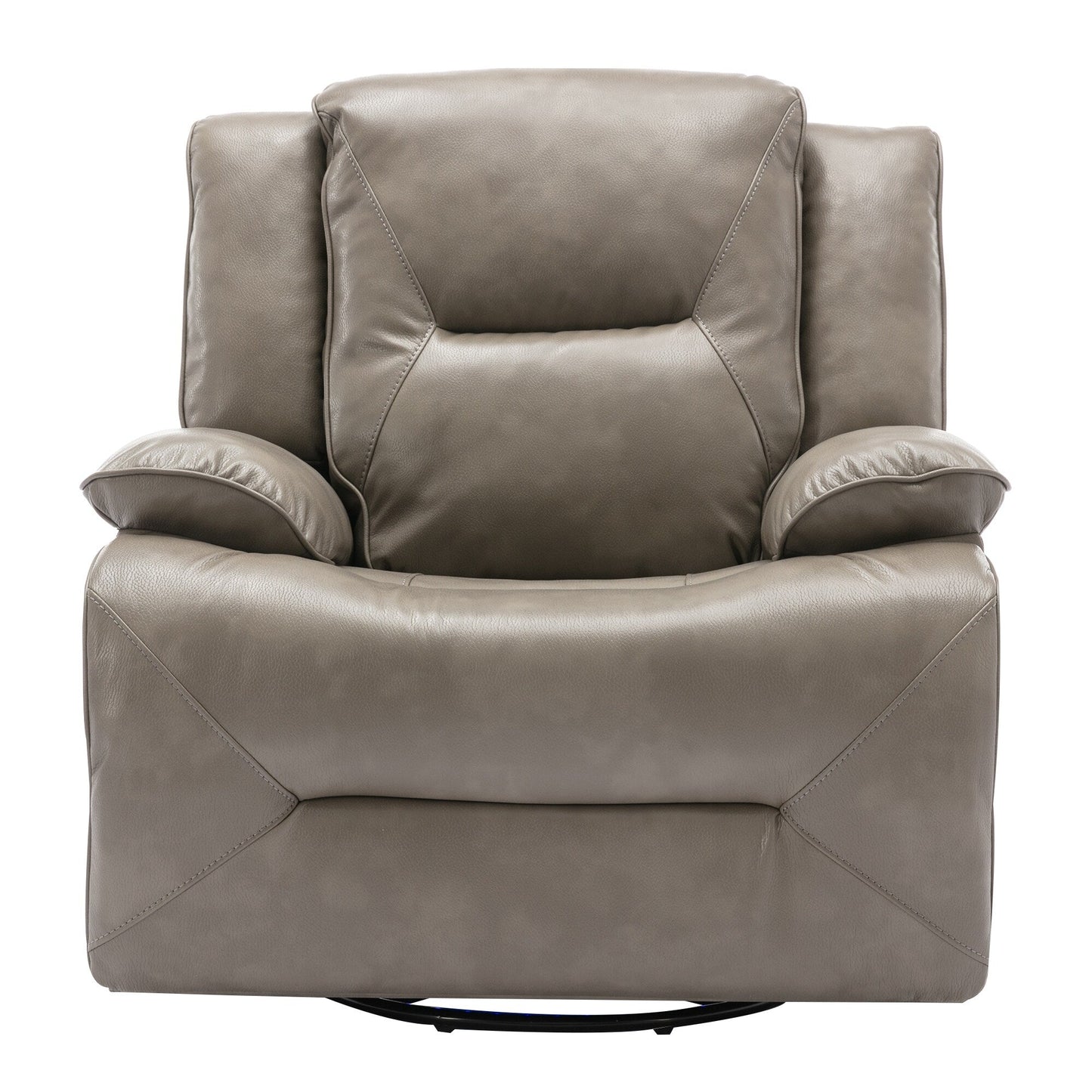Fauteuil inclinable manuel pivotant à 360° moderne, fauteuil inclinable home cinéma avec bande lumineuse LED, canapé simple inclinable manuel