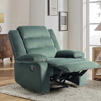 Fauteuil inclinable manuel moderne en coton/velours côtelé de 91 cm de large