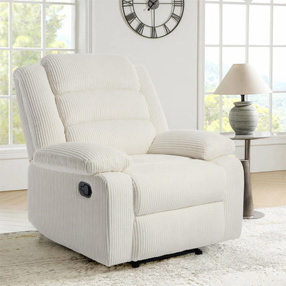 Fauteuil inclinable manuel moderne en coton/velours côtelé de 91 cm de large