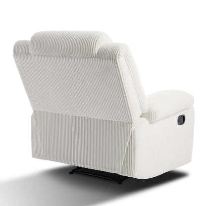 Fauteuil inclinable manuel moderne en coton/velours côtelé de 91 cm de large