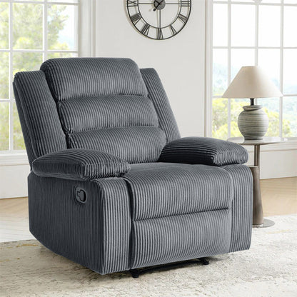 Fauteuil inclinable manuel moderne en coton/velours côtelé de 91 cm de large