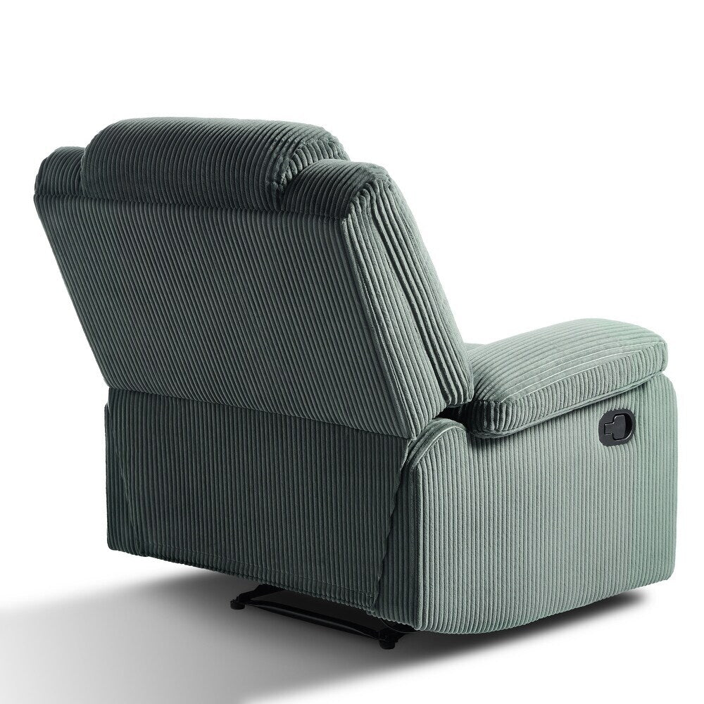 Fauteuil inclinable manuel moderne en coton/velours côtelé de 91 cm de large