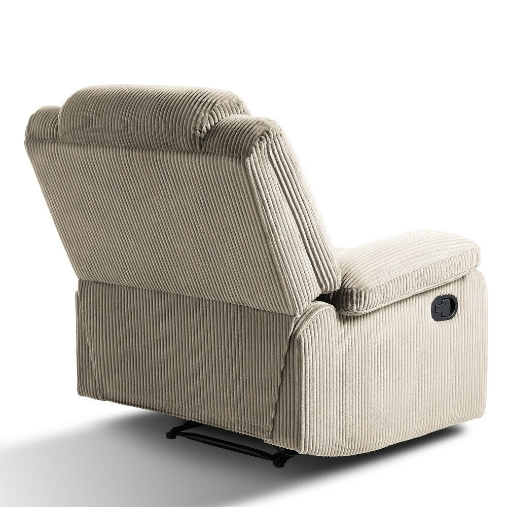 Fauteuil inclinable manuel moderne en coton/velours côtelé de 91 cm de large