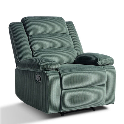 Fauteuil inclinable manuel moderne en coton/velours côtelé de 91 cm de large