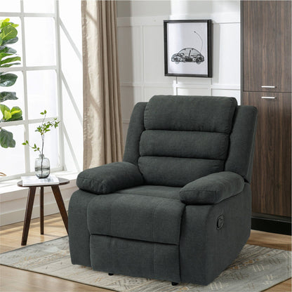 Fauteuil inclinable manuel moderne en coton/velours côtelé de 91 cm de large