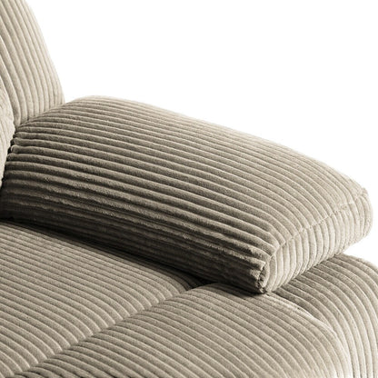 Fauteuil inclinable manuel moderne en coton/velours côtelé de 91 cm de large