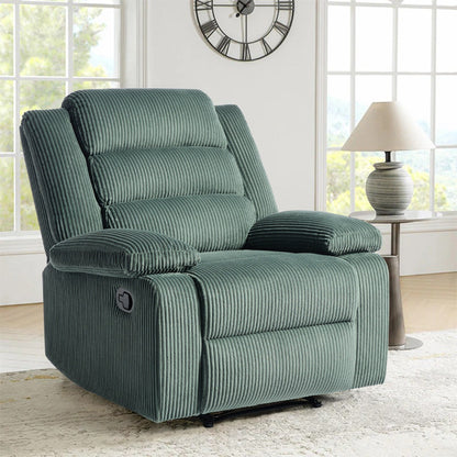 Fauteuil inclinable manuel moderne en coton/velours côtelé de 91 cm de large