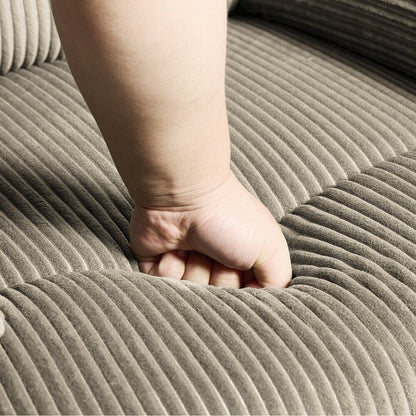 Fauteuil inclinable manuel moderne en coton/velours côtelé de 91 cm de large